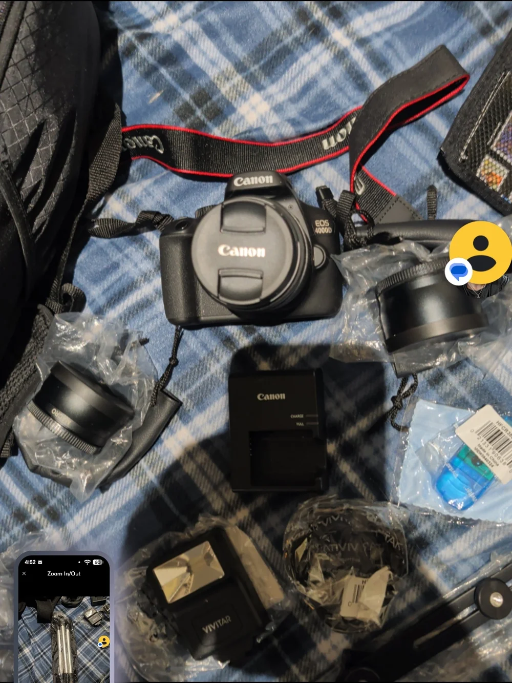 Canon EOS 4000D DSLR Camera Kit in Black